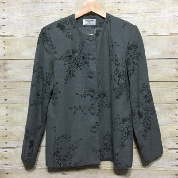 Alfred Dunner Petite floral print wool blazer size 10 Petite - Picture 1 of 4